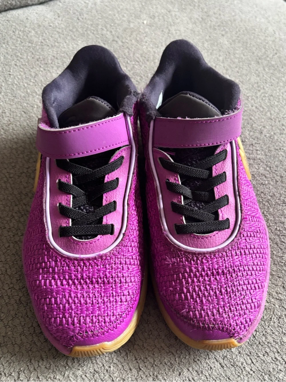 Nike LeBron James  Kids' Purple & Gold Athletic Shoes size 1Y